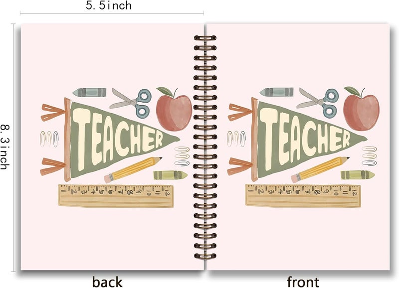 KDHTY Teacher notebook Teacher Gift Spiral Notebook,Thank You Gift for Teachers,Teachers Appreciation Gifts for Women,Best Teacher Gifts Notebooks for School Supplies,Home & Office,5.5x8.3 in - Image 2